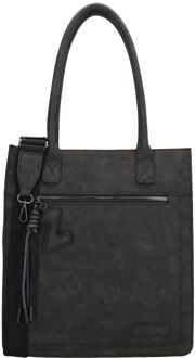 Zebra trends Rosalyn Shopper zwart schoudertas dames - H 38,50 x B 30,50 x D 14 cm