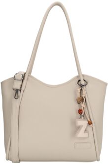 Zebra trends Sofie Laptop Schoudertas - 15.6" laptopvak - crème damestas Beige - H 34 x B 43 x D 18 cm