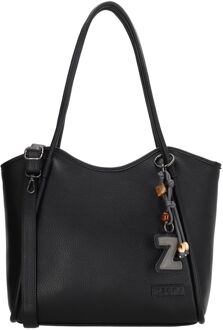 Zebra trends Sofie Laptop Schoudertas - 15.6" laptopvak - zwart damestas - H 34 x B 43 x D 18 cm