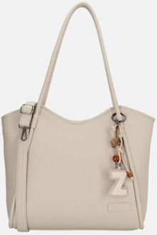 Zebra trends Sofie shopper met laptopvak 13 inch creme Ecru