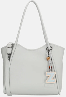 Zebra trends Sofie shopper met laptopvak 13 inch light blue Lichtblauw