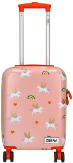 Zebra trends Travel Kinderkoffer roze kinderkoffer hardcase koffer - H 46 x B 32 x D 22 cm