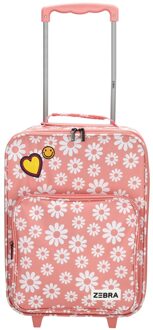 Zebra trends Trolley Adventure flower pink Zachte koffer Roze - H 40 x B 30 x D 15