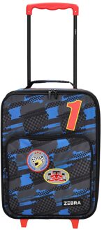 Zebra trends Trolley Adventure racecar black Zachte koffer Zwart - H 40 x B 30 x D 15