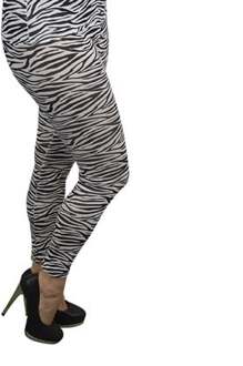 Zebraprint legging voor dames 36/38 (S/M)