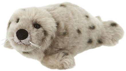 Zeehond Knuffel - grijs - pluche - 15 cm - knuffeldier