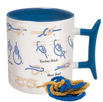 Zeemansknopen hoe maak ik ze? Mok , met knoop touwtje (How to: Knots Mug by Unemployed Philosophers Guild)