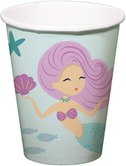 Zeemeermin Bekers Magic (8st) Multikleur - Print