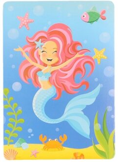 Zeemeermin themafeest verjaardag - uitnodigingen - 16x stuks - kinderfeestje Multi