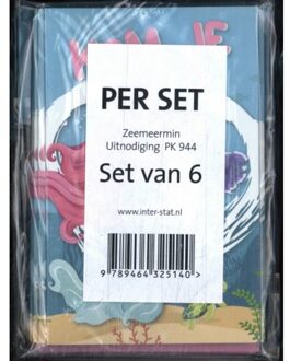 Zeemeermin - Uitnodiging Pk 944 - Set Van 6 - Interstat