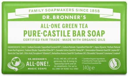 Zeep Dr. Bronner’s Bar Soap Green Tea 140 g