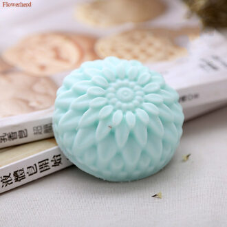 Zeep Maken Levert 3d Zachte Siliconen Ronde Handgemaakte Zeep Mold 6-Cavity Bloem Silicone Mold Cake Decors Chocolade mold