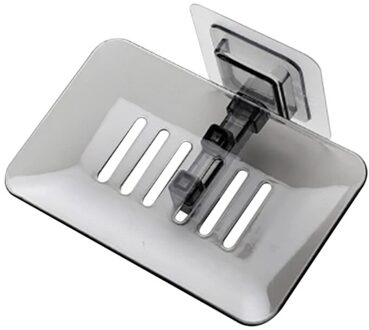 Zeep Rack Geen Boren Wall Mounted Dubbele Laag Zeep Houder Zeep Spons Zeepbakje Badkamer Accessoires Zeepbakjes Zelfklevende zwart