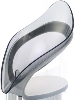 Zeepbakje Houder Leafology Decoratieve Drainage Zeephouder Schotel Opslag Plaat Lade Badkamer Zeephouder Case Badkamer Gadgets licht grijs