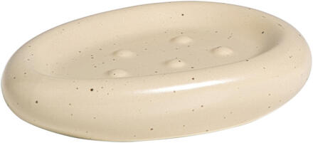 Zeepbakje Pebbles - Keramiek - Beige - 9.6x13.8x2.8 Cm
