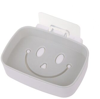 Zeepbakje Wandmontage Sticky Zeephouder Lade Badkamer Opslag Plaat Rack Douche Zeepkist Keuken Plank Mand Bad Accessoires grijs