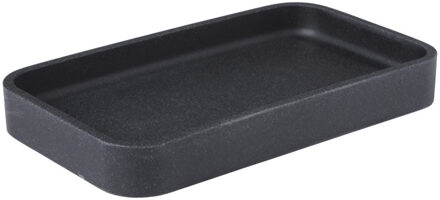 Zeepbakje - zwart - 11x19x2.5 cm