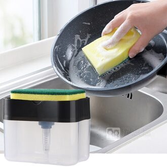 Zeepdispenser 2-in-1Sponge Rack Zeepdispenser Zeepdispenser En Spons Caddy 13 Gram Keuken Gereedschap