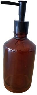 Zeepdispenser glas bruin