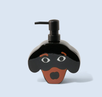 zeepdispenser hond Teckel Zwart, Bruin