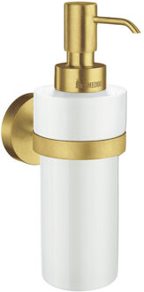 Zeepdispenser Smedbo Home met Pomp met Porcelein 18 cm 200 ml Mat Messing Goud