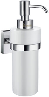 Zeepdispenser Smedbo House Wandmodel Porselein Glas met Chroom