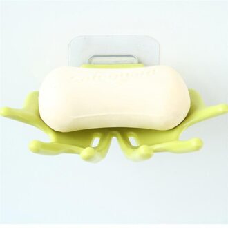 Zeepkist Hand Vormige Met Afvoer Draagbare Lichtgewicht Zeep Container Case Zeepbakje Houder Voor Badkamer Keuken Groen