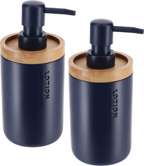 Zeeppompje 102 series - 2x - blauw/bamboe - PS - 7,5 x 17 cm - 280 ml