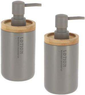 Zeeppompje 102 series - 2x - grijs/bamboe - PS - 7,5 x 17 cm - 280 ml