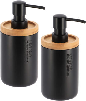 Zeeppompje 102 series - 2x - zwart/bamboe - PS - 7,5 x 17 cm - 280 ml