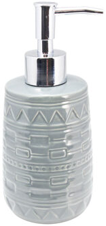 Zeeppompje - dispenser - grijs - keramiek - 21 cm - toilet en keuken