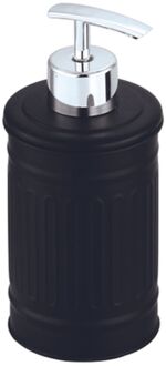 Zeeppompje/dispenser - Industrial - metaal - zwart - 7.5 x 17 cm - 250 ml - Zeeppompjes