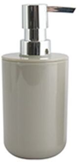 Zeeppompje/dispenser Porto - PS kunststof - taupe - 7 x 16 cm - 260 ml - Zeeppompjes