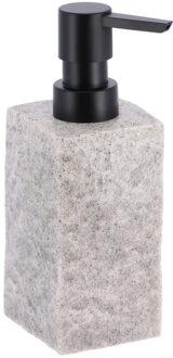 Zeeppompje/dispenser Ruby - licht grijs - kunststeen - 18 cm - 260 ml