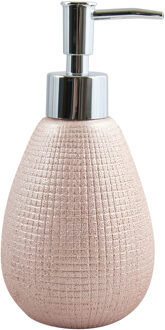Zeeppompje/dispenser - Shanghai - keramiek - rose goud - 8 x 17 cm - 260 ml - Zeeppompjes