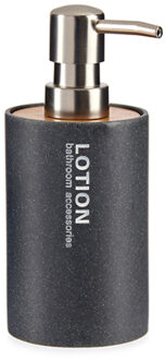 Zeeppompje/zeepdispenser antraciet kunststof 350 ml - Zeeppompjes Grijs