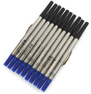 Zeer 10 PCS Blauw of zwart Roller ball Pen 0.5mm Vulling Voor Briefpapier 10 stk blauw refills