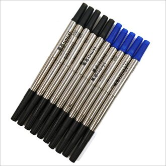 Zeer 10 PCS Blauw of zwart Roller ball Pen 0.5mm Vulling Voor Briefpapier blauw zwart each 5stk