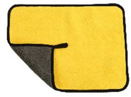 Zeer Zacht Koraal Fleece Auto Handdoek Wassen Toenemende Wateropname Microfiber Geschikt Voor Gewone Care Cleaning Automobies geel / 30cmx60cm