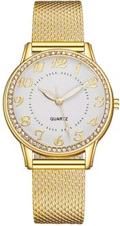 Zegarek Damski Women Watches Luxury Mesh Band Bracelet Rose Gold Watches Reloj Inlaid Crystal Watch Relogio Feminino
