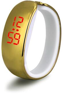 Zegarek Eenvoudige Vogue Vrouwen Elektronische Horloge Sport Led Display Plating Waterdicht Armband Digitale Pols Klok Relojes Para Mujer goud