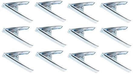 Zeilklem - 12x - zeilclip - metaal - 10 cm - Klemmen voor dekzeilen