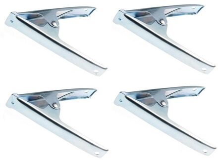 Zeilklem - 4x - zeilclip - metaal - 10 cm - Klemmen voor dekzeilen
