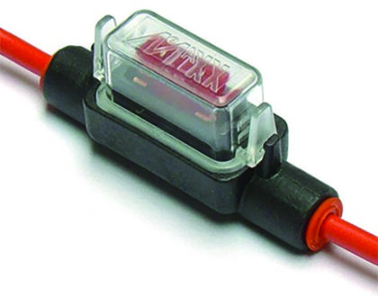 zekeringhouder Lp 2,5 mm rode kabel 135 mm in blister 30379103p