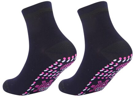 Zelf Verwarming Sokken Mannen Vrouwen Sok Comfortabele Ademende Verwarmde Sokken Outdoor Warm Pijnbestrijding N66 marine blauw