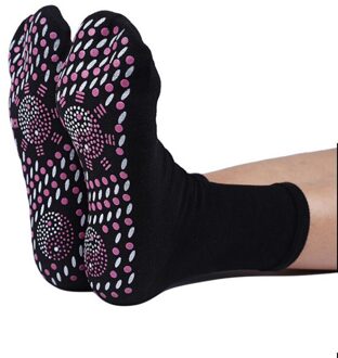 Zelf Verwarming Sokken Mannen Vrouwen Sok Comfortabele Ademende Verwarmde Sokken Outdoor Warm Pijnbestrijding N66 zwart