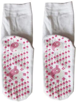 Zelf Verwarming Verwarmde Sokken Voor Vrouwen Mannen Helpen Warme Koude Voeten Comfort Gezondheidszorg Wasbaar Sokken Magnetische Therapie Zachte Sport wit