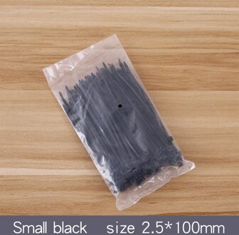 Zelfblokkerende Plastic Nylon Draad Kabelbinders 100 stuks Zwart Wit Kabelbinders Vast Lus Kabel Zip TieVarious Specificaties GUANYAO klein zwart 100stk