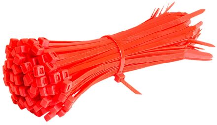 Zelfblokkerende Plastic Nylon Zip Premium Banden Tie Wraps Banden Sterke Extra Lange Alle Maten & Kleuren Strap Nylon kabel Tie Set rood