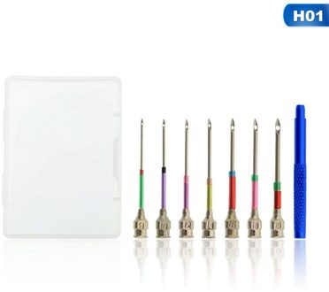 Zelfgemaakte Threader Breien Naald Naaien Borduren Pen Met Naald Borduren Stiksels Punch Handvat Diy Craft Tool 01